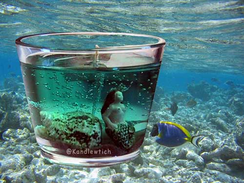 Sandwood Bay Mermaid Candle by www.kandlewitch